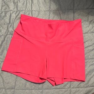 Old Navy Women's High Waist Bright Pink Bike Shorts